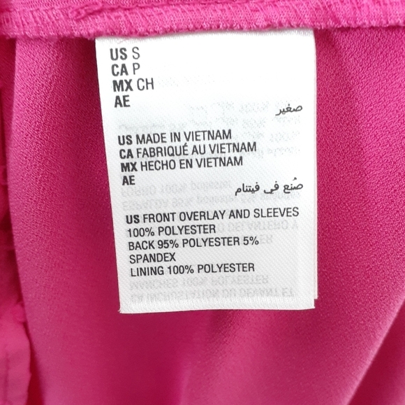 Charter Club Blouse S Pink Top Sheer Sleeves 561 - Picture 5 of 6